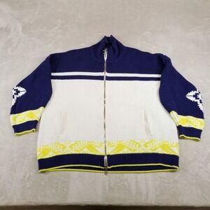 Anthropologie Maeve Cardigan Womens XL Petite Fair Isle Zip Up Sweater